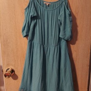 Charlotte Russe Torquise blouson dress L